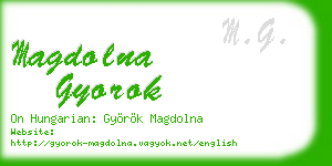 magdolna gyorok business card