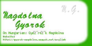 magdolna gyorok business card
